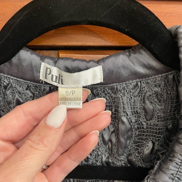 Puli Textured Gray Blouse - Picture 2 of 10